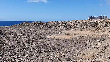 Teen 18+ gives risky blowjob to boyfriend on camping trip outdoors