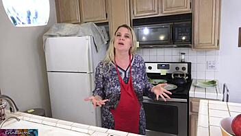 Milking stepson before his date.