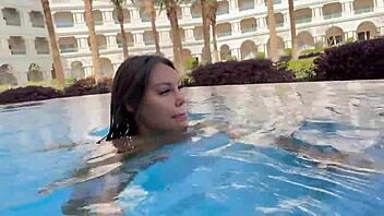 Sexy monika fox swims naked in pool and sea in hot country free pussy solo tits piercing pierced nipples homemade big tits beautiful shaved pussy tattoo