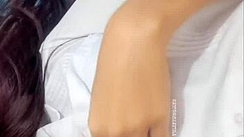 After hot massage, brunette gets fucked hard - real homemade