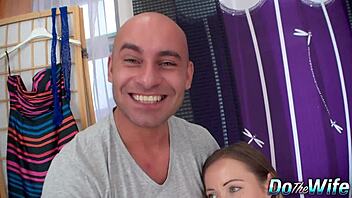 shameful husband has to watch his horny wife bibi fox fuck