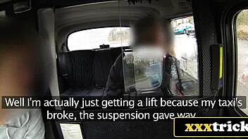 TAXI BREAKDOWN TURNS INTO BUSTY MILF FOURSOME