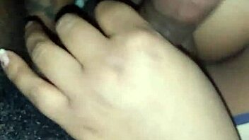 She strokes my black dick with a lot of spit