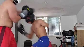 i say, 'sometimes i do boxing or try to boxing, amateur sparring training wrestling exercise'