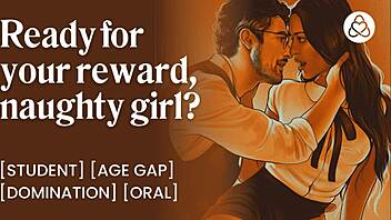 Naughty student distracts professor for domination fun in classroom