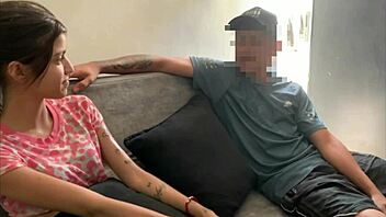 Colombian stepsister pays silence with blowjob and hard fuck