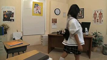 The asian slut was crammed with a big black cock in heels