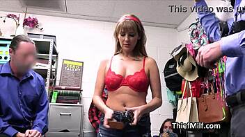 Hidden Cam In Back Office With Busty Milf