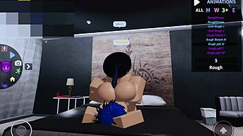 Femboy Ladyboy Fucked Very Hard In Roblox Game With Shemale Sex