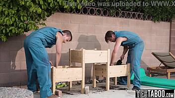 Two Handymen Rail Petite Milf Emotionally