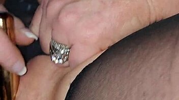 Wife's Hairless Pussy Fucked by Monster Cock Dildo