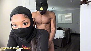 sexy booty chick bangs with dildo then real dick!