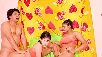 Intense threesome sex with riding and fisting after party.