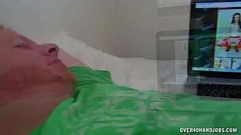 Bikini lady dreaming handjob