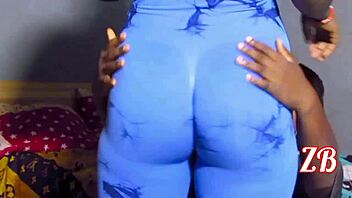 workout turns into hot lesbian strap on sex with big tits 😍