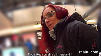 Gorgeous czech kitten teased in the mall, then pounded in pov.