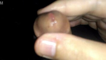 Hot latino amateur solo massages glans in detailed scene