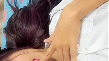 After hot massage, brunette gets fucked hard - real homemade