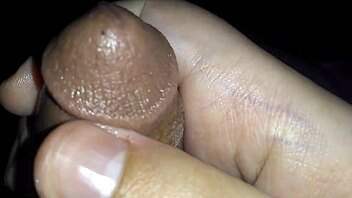 Hot latino amateur solo massages glans in detailed scene