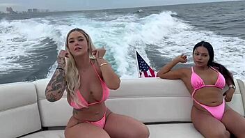 Kali Roses and Brandyslicious fucked by Teddy Tarantino on yacht 😍