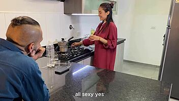 Horny From Work, Fucks Girlfriend In Kitchen