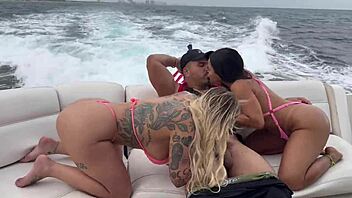 Kali Roses and Brandyslicious fucked by Teddy Tarantino on yacht 😍