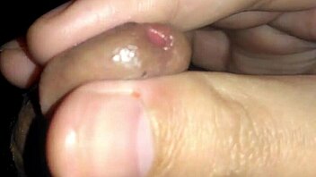 Hot latino amateur solo massages glans in detailed scene