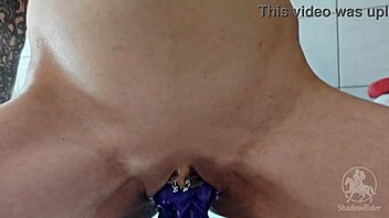 Pretty Girl Masturbates With Big Fantasy Dildo