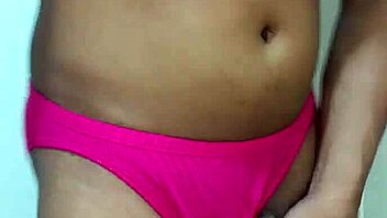 transsexual sniffs panties while masturbating