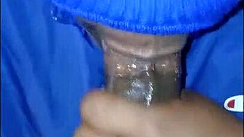 Masked amateur lady sucks big black cock bareback.