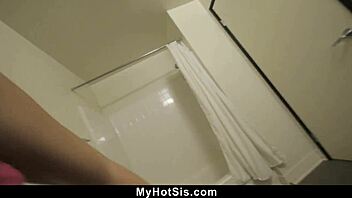 Step Sister Helps Jerking Brother Off