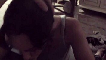 Hot Brunette Performs Blowjob In Closeup View