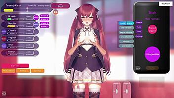 Oh, this hentai game live2 5d hypnoapp is turning Karen into a wet sow right in the corridor!