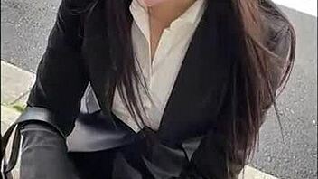 Hey, let's dive into this private hotel hookup with that seductive asian beauty.