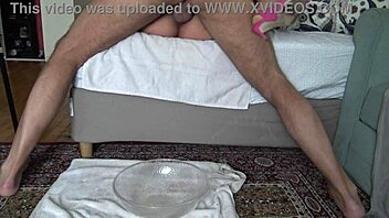 Taboo stepson watches his stepmom squirt and piss right in front of him