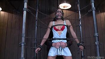 slut in back arch bondage whipped