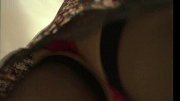 My red panties hide under the skirt during intense action