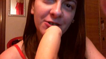 i'm showing you how to use rubber pussy or real one, better with your mom masturbating