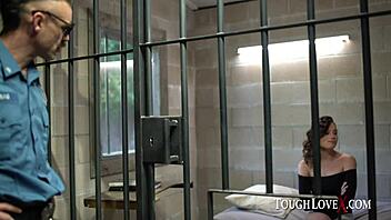 ToughLovex petite Latina Liv Wild rides cock doggystyle to escape jail in hardcore scene