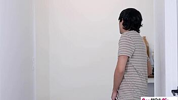 Hot stepsister teen sucks monster cock then gets fucked hard