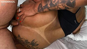 Slamming hard into the brunette's ass with gigantic tits - Luana Lima