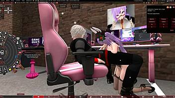 Intense Reality Fucking With Vtuber In Second Life Adventure