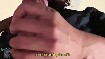 Oh man, we convinced her best friend to act like the whore she loves, giving that monster cock a wild handjob