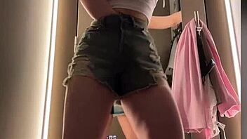 Why Not Finger Tight Pussy in Public Changing Room as Horny BBW Teen?