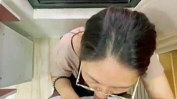 amateur blows deep on big ass natural tits in steamy affair