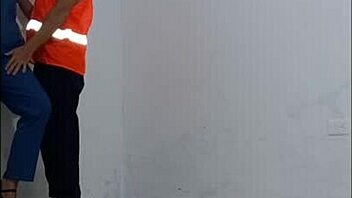 employee gets seduced by hospital nurse then puts on condom to fuck her standing like a slut in office hallways