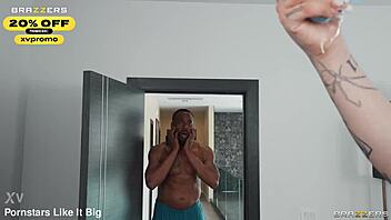 Danielle Renae stars as the personal shopper in a wild bedroom blowjob and facial scene from Brazzers.