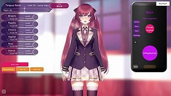 Oh, this hentai game live2 5d hypnoapp is turning Karen into a wet sow right in the corridor!