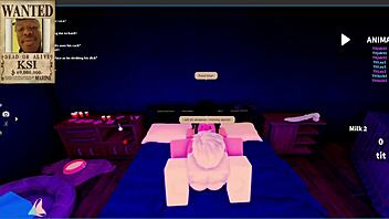 oh man i finally met my dream goth mommy with big tits and ass in this wild roblox condo rp we rode cowgirl style on that monster cock