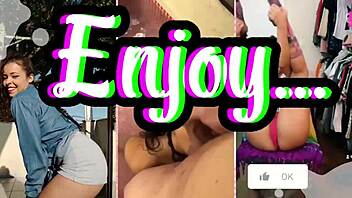 look at this hot brazilian amateur showing off her huge pussy and ass in lingerie